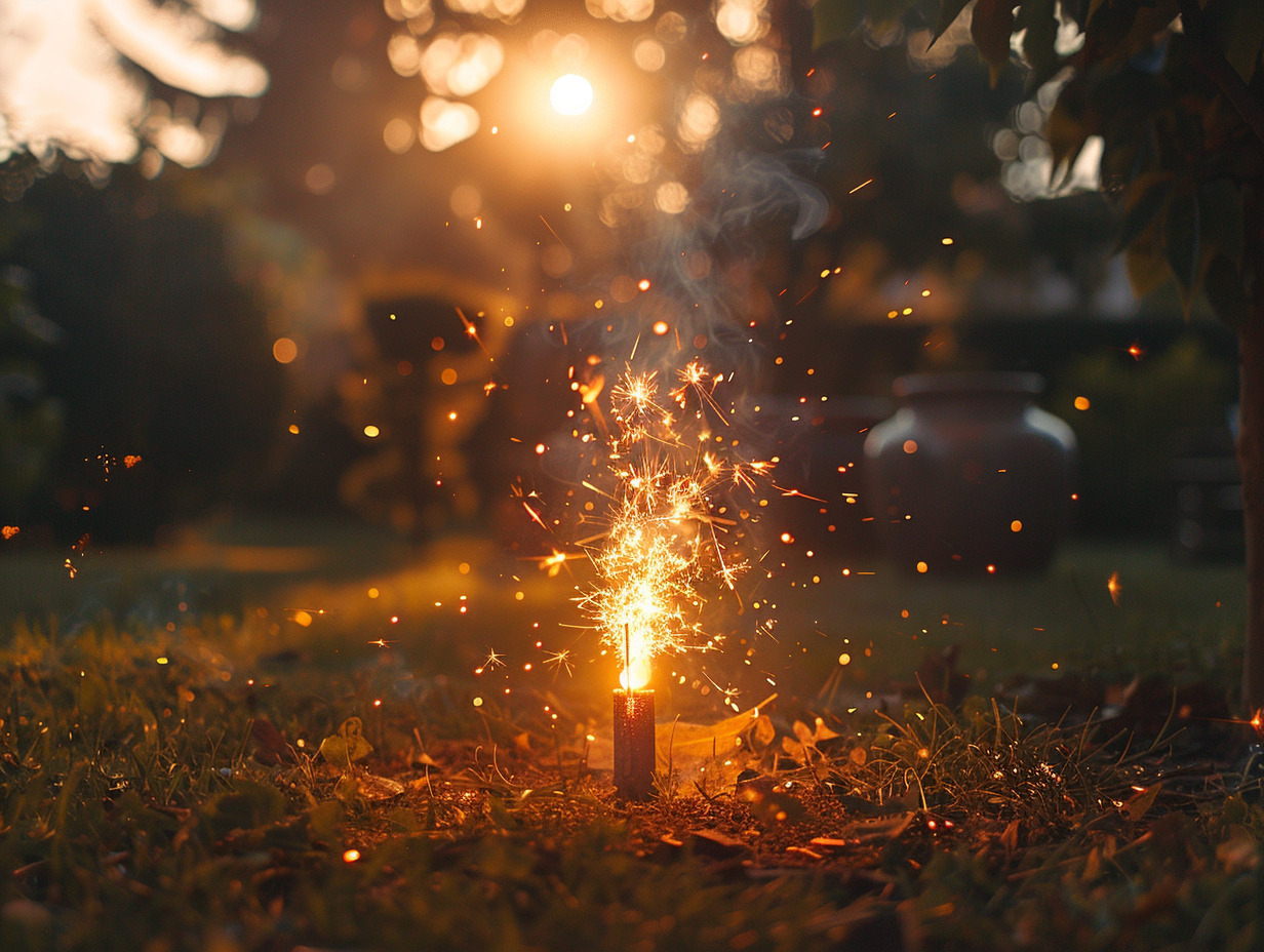 feu d artifice jardin